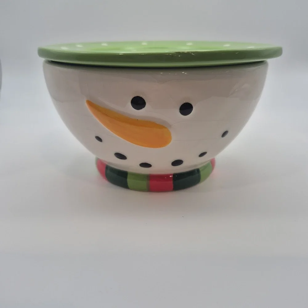Cracker Barrel Snowman Serving Dish